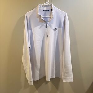 Cutter & Buck White Long Sleeve Men's 1/4 Zip
